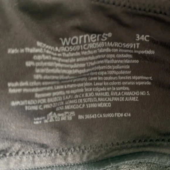 Warner’s Black Wireless Bra - Picture 5 of 5